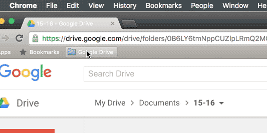Google Drive Bookmark