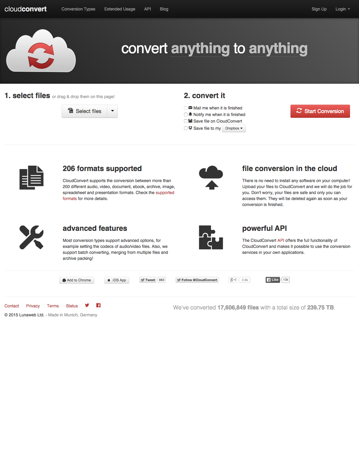 ⓔ Convert files easily with CloudConvert.com
