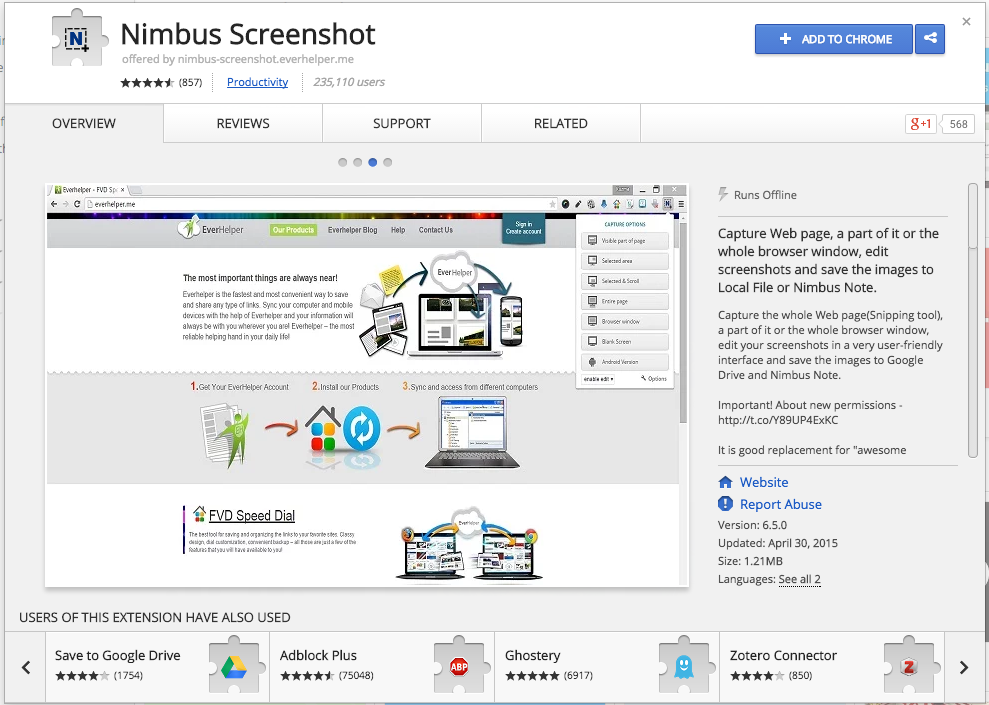 ⓔ A great screenshot extension for Chrome and Firefox – Nimbus Screenshot