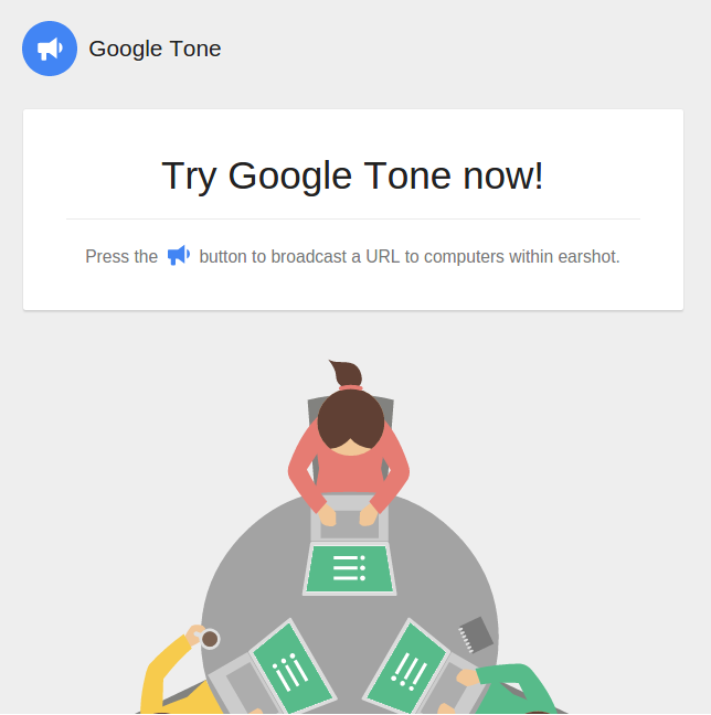 ⓔ Share page urls over sound with the Google Tone Chrome Extension