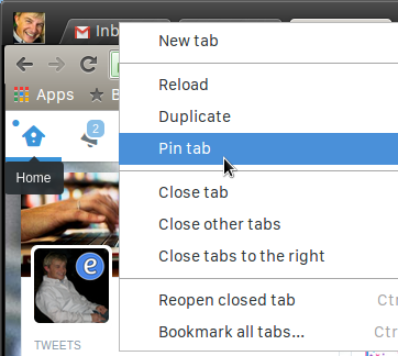 ⓔ Clean up tab clutter in Chrome and Firefox by pinning tabs