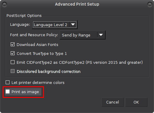 ⓔ Fix printing troublesome PDFs