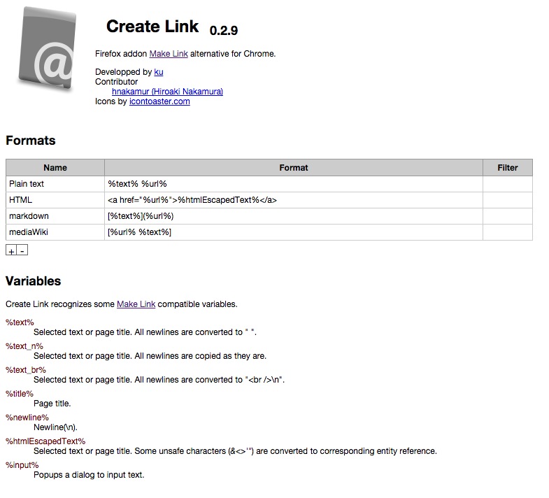 CreateLinkConfig