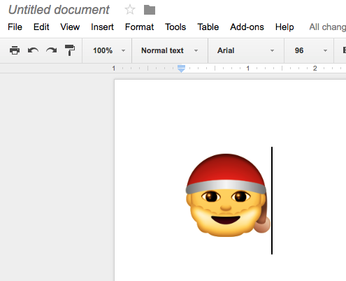 Inserting special characters and emoji into Google Docs