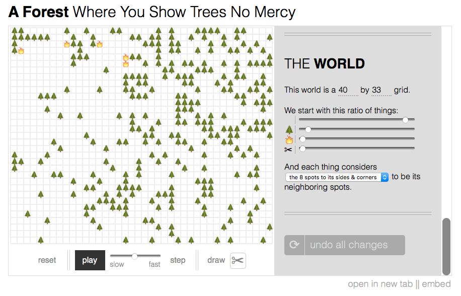 Simulations with emoji in the browser