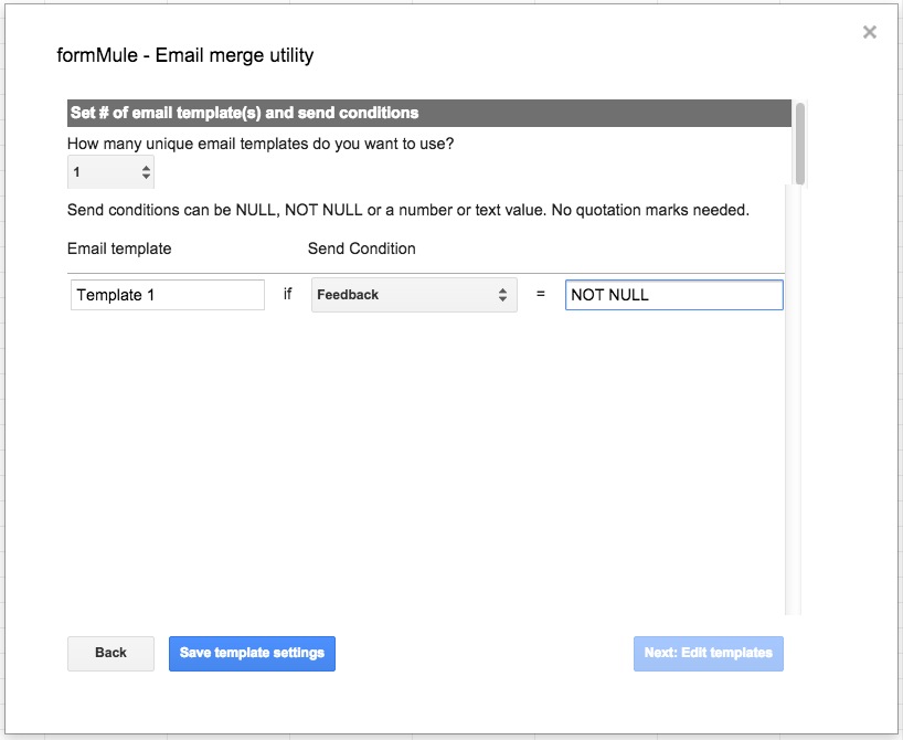 Feedback from Google Forms with formMule