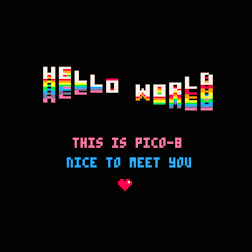 pico-8 Hello World