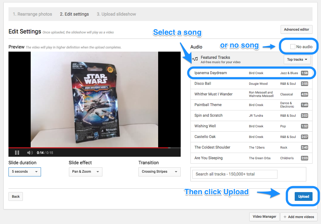 how do you make youtube videos on google drive