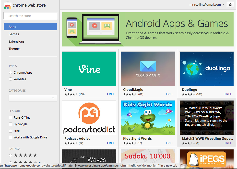 Android apps that currently run on Chromebooks