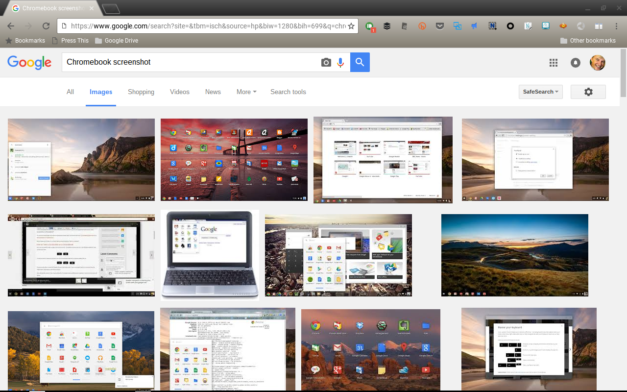Taking screenshots with a Chromebook