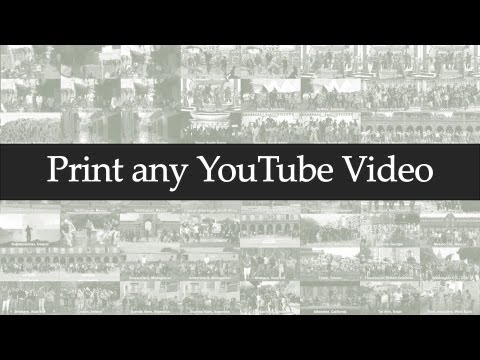 How to Print a YouTube Video – Storyboard Bookmarklet