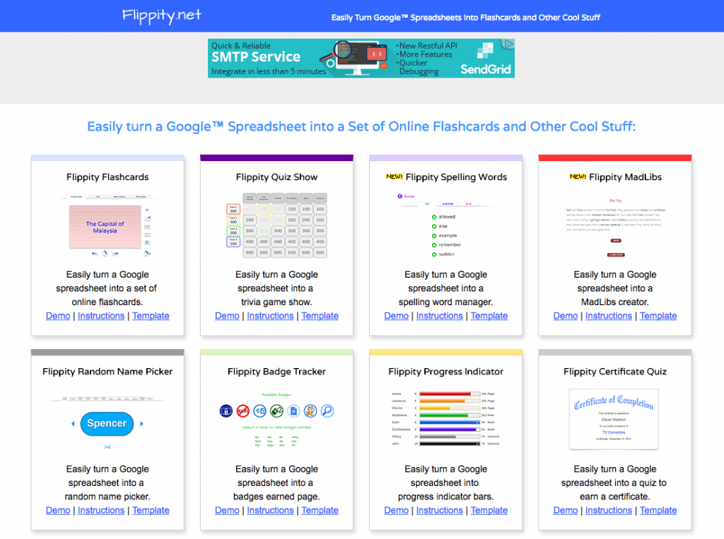 Easily Turn Google Spreadsheets into Flashcards and Other