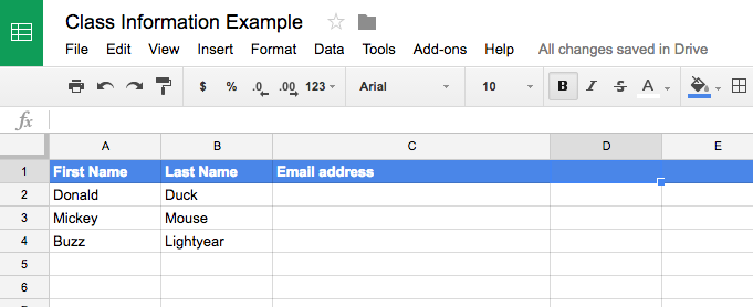 #b2s 1. Create A Spreadsheet For Student Information – #Eduk8me