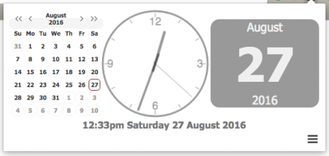 Clock for Chrome show calendar