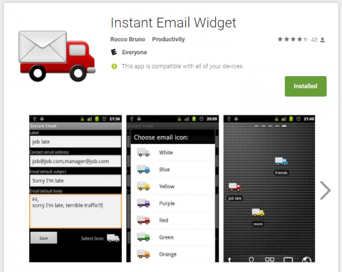 Instant Email Widget
