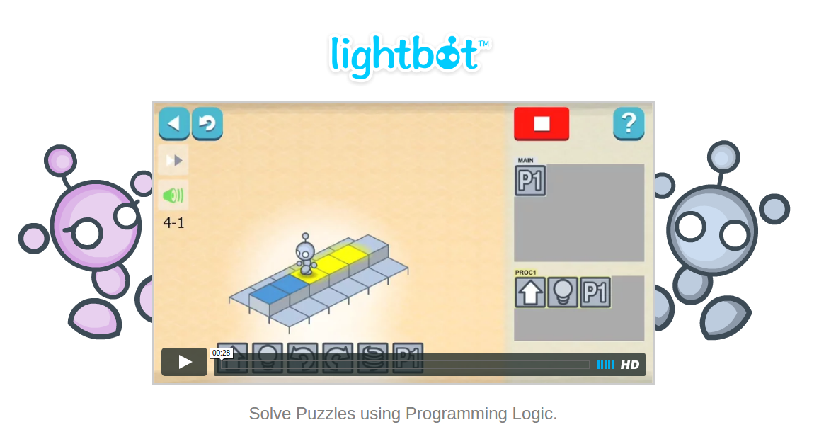 Lightbot teaches programming to students ages 4 and up