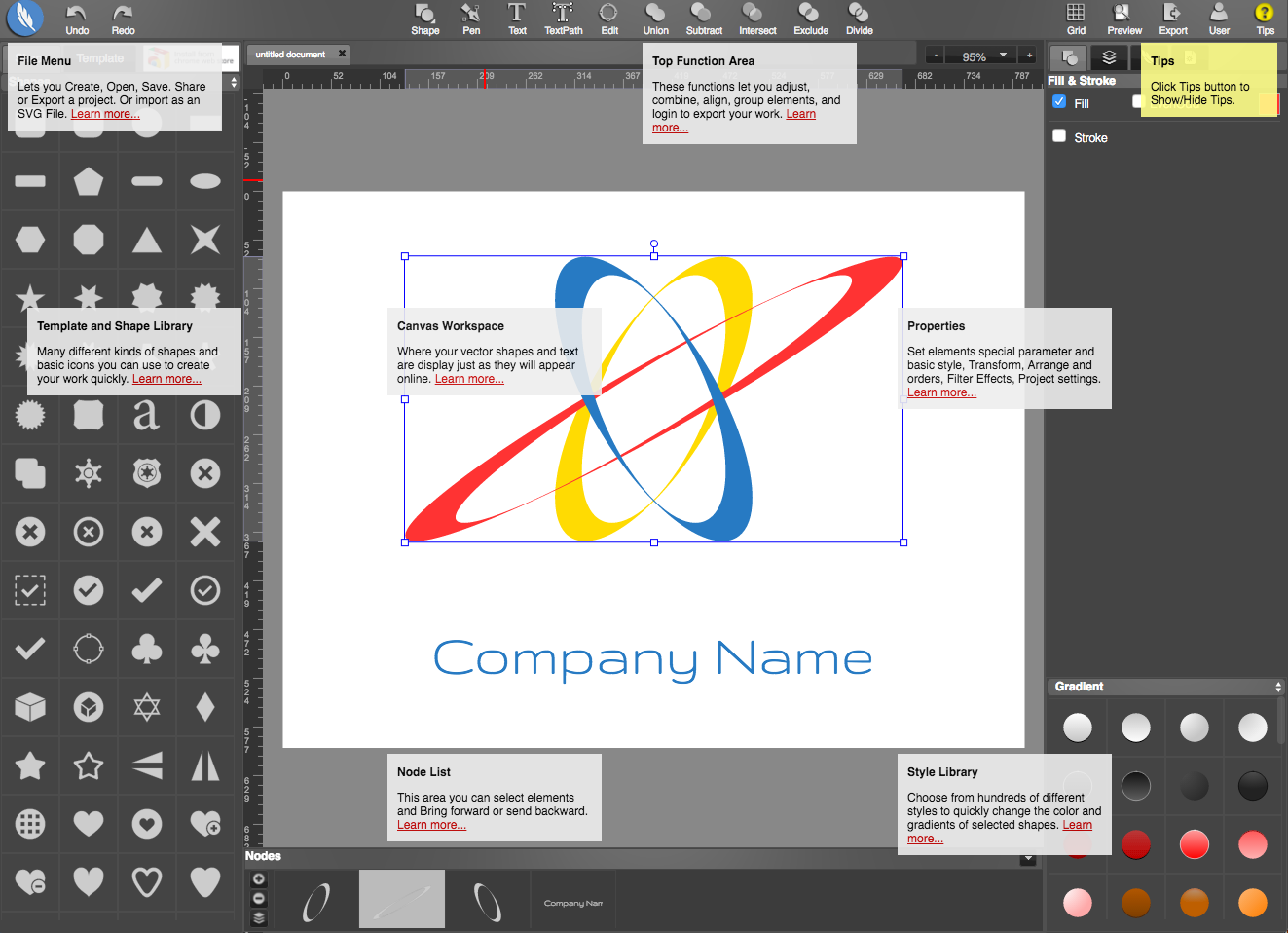 Create logos, draw, and paint with YouiDraw