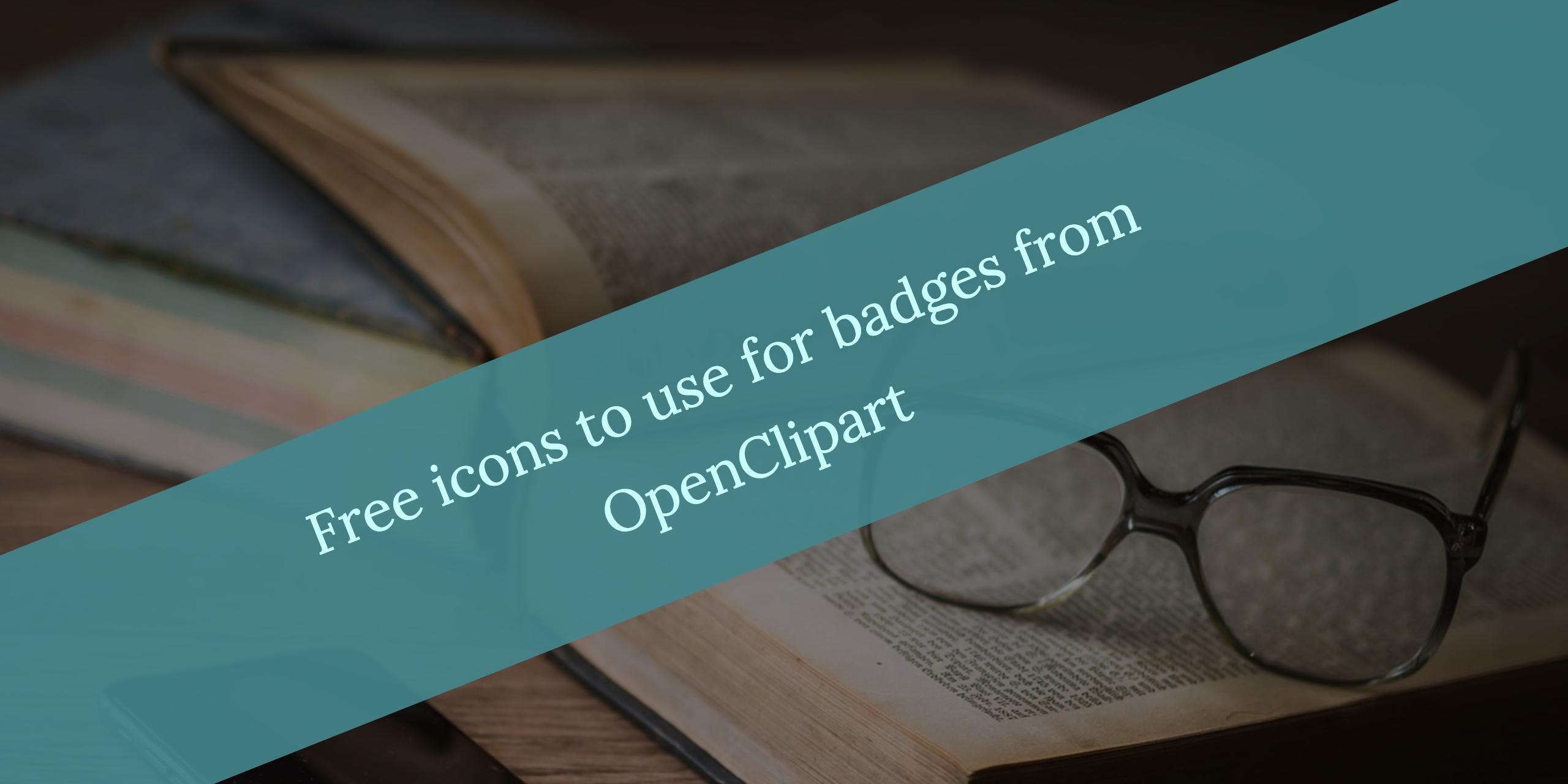 Free icons to use for badges from OpenClipart