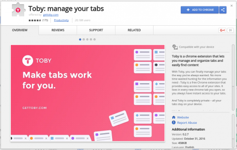chrome extension toby