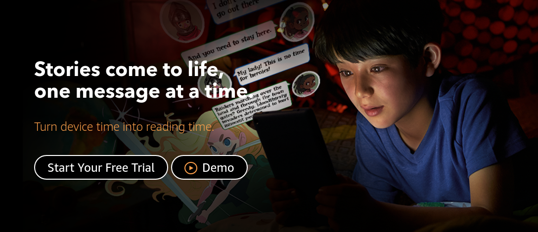 Amazon Rapids is a subscription service that offers short stories for kids aged 7-12