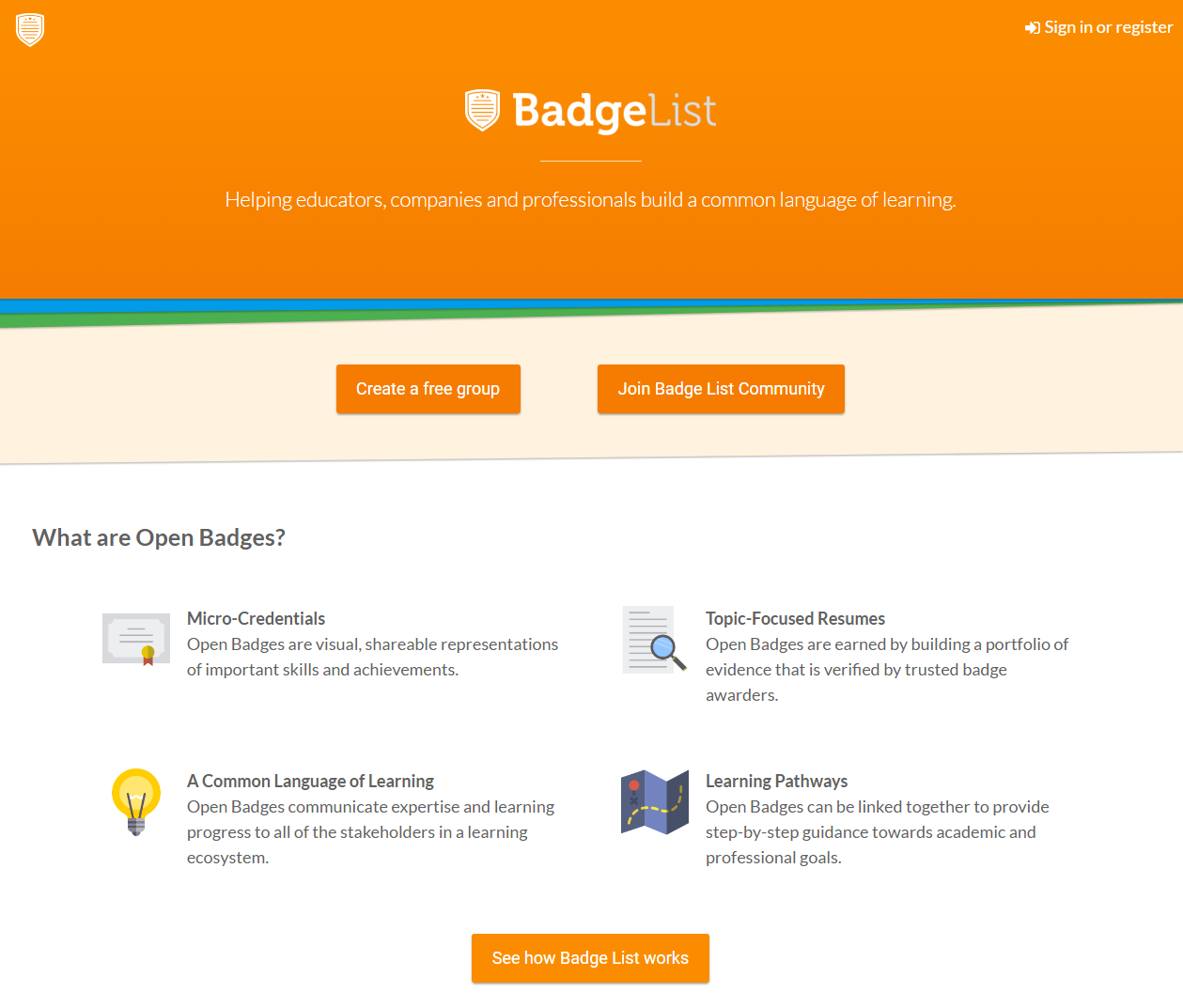 Badge List is a service that lets you create and award badges.