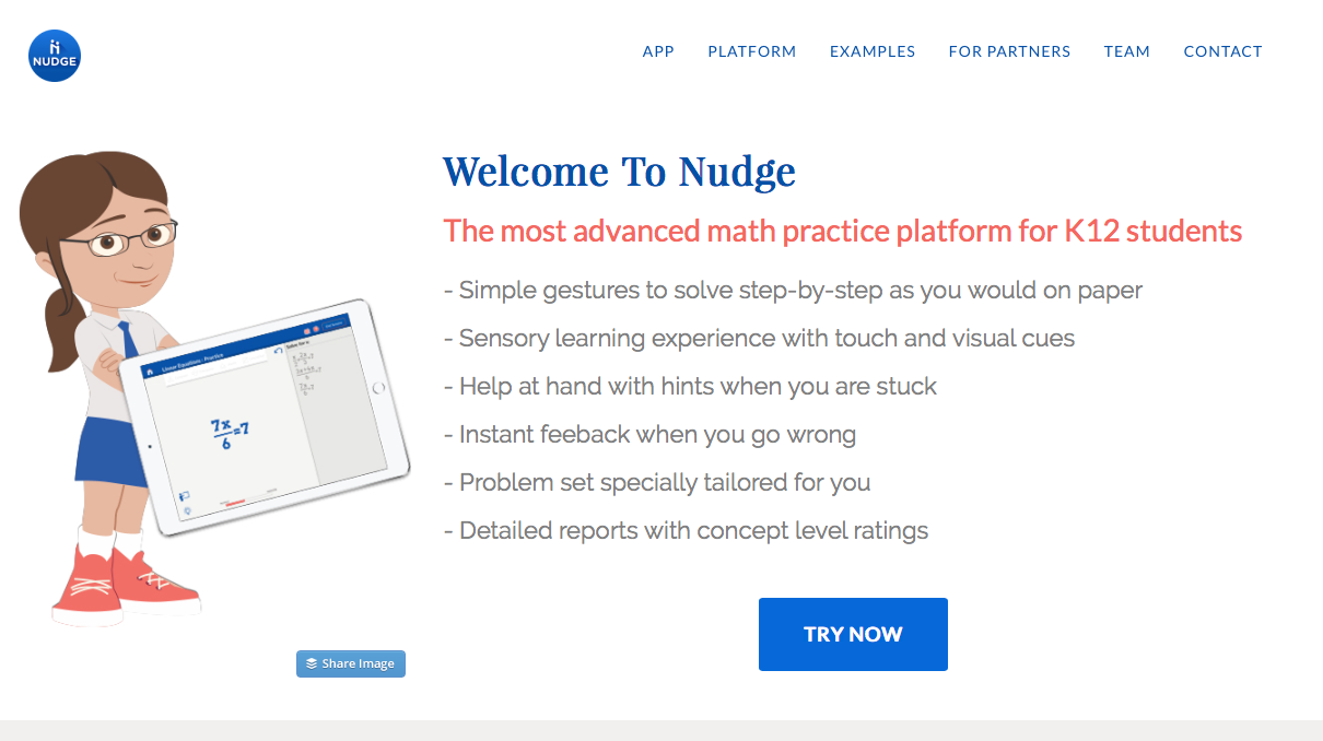 Nudge is a way to practice and learn math on tablets