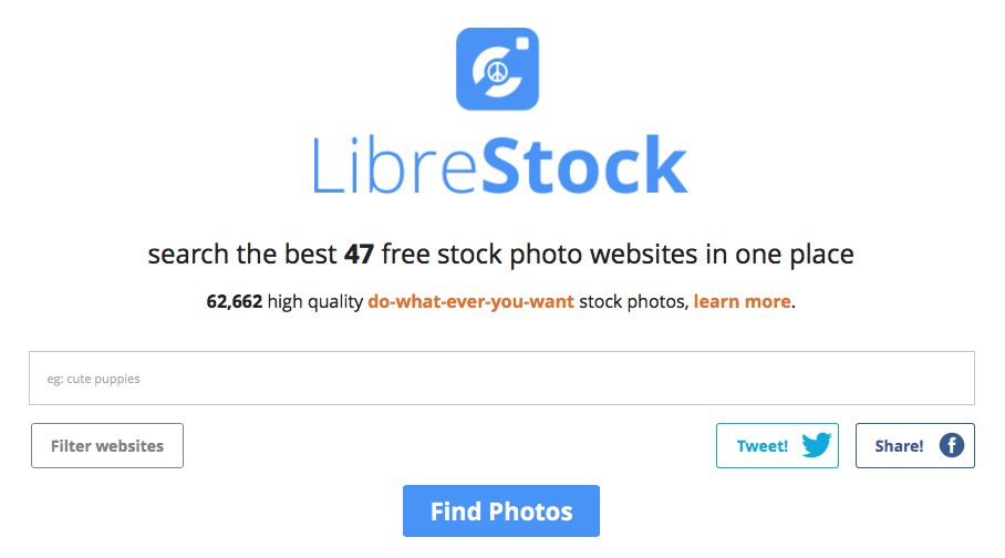 LibreStock is a search engine for free to use photos