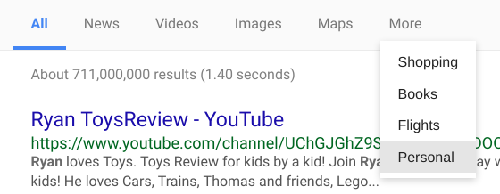 Google is adding a Personal search tab