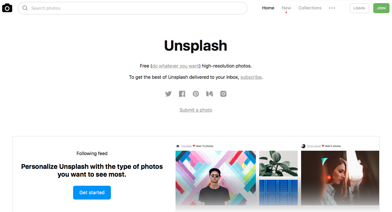 Unsplash is another option for free photos to use for any purpose
