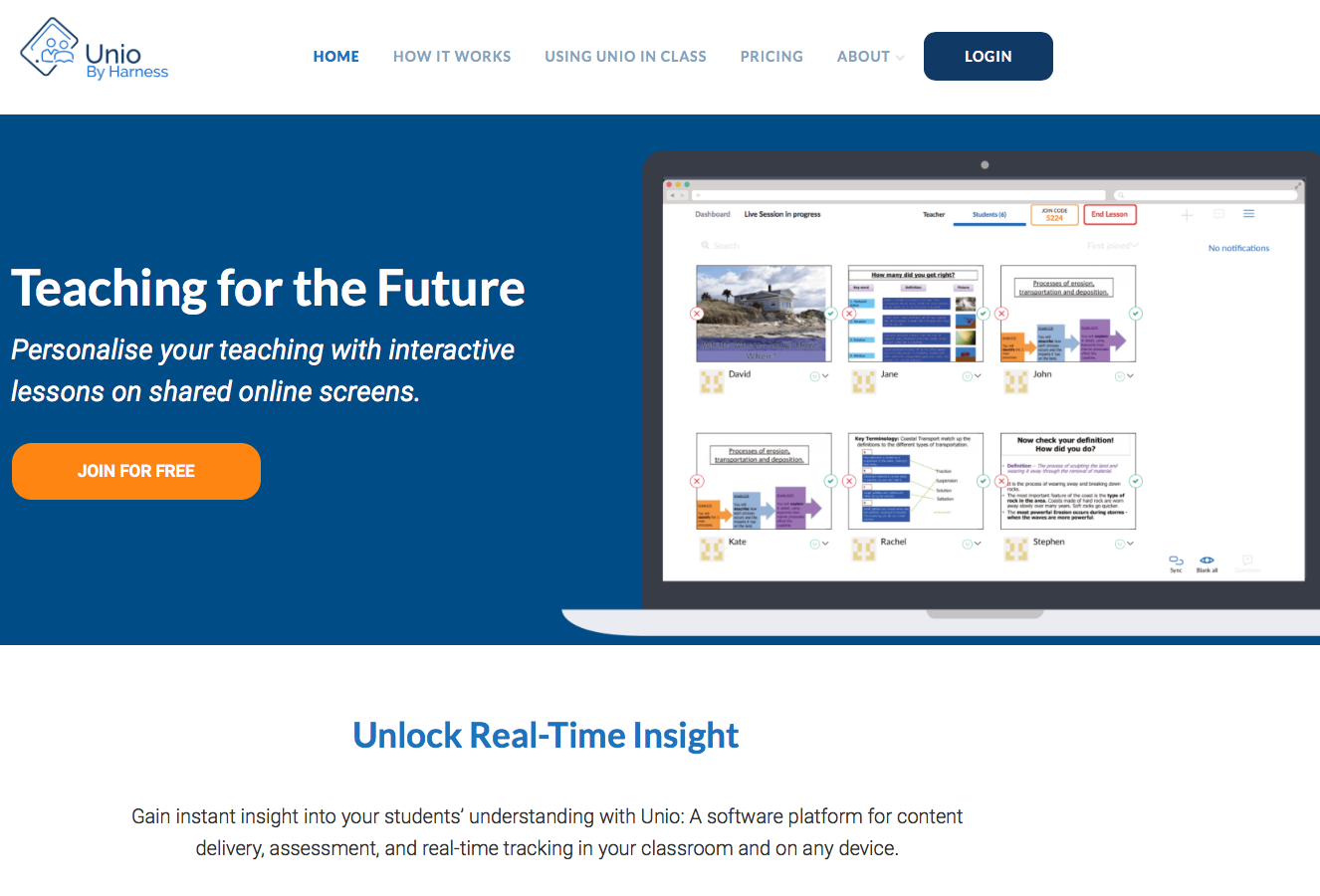 Deliver lessons with Unio