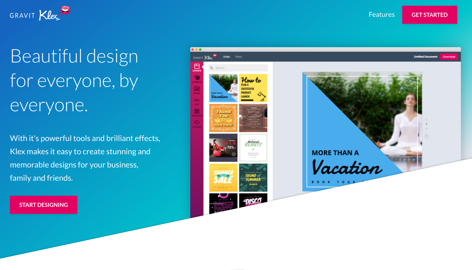 Klex is a free online page layout tool