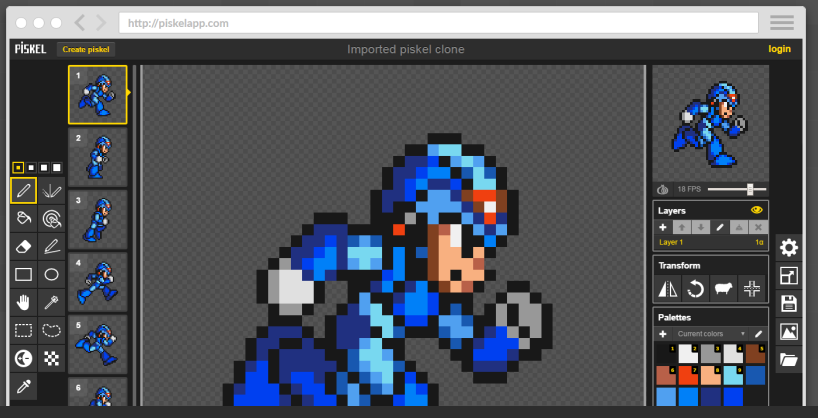 Piskel is a free online pixel style editor and animator
