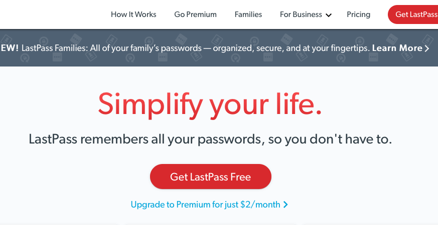 Store your passwords and notes securely with Lastpass