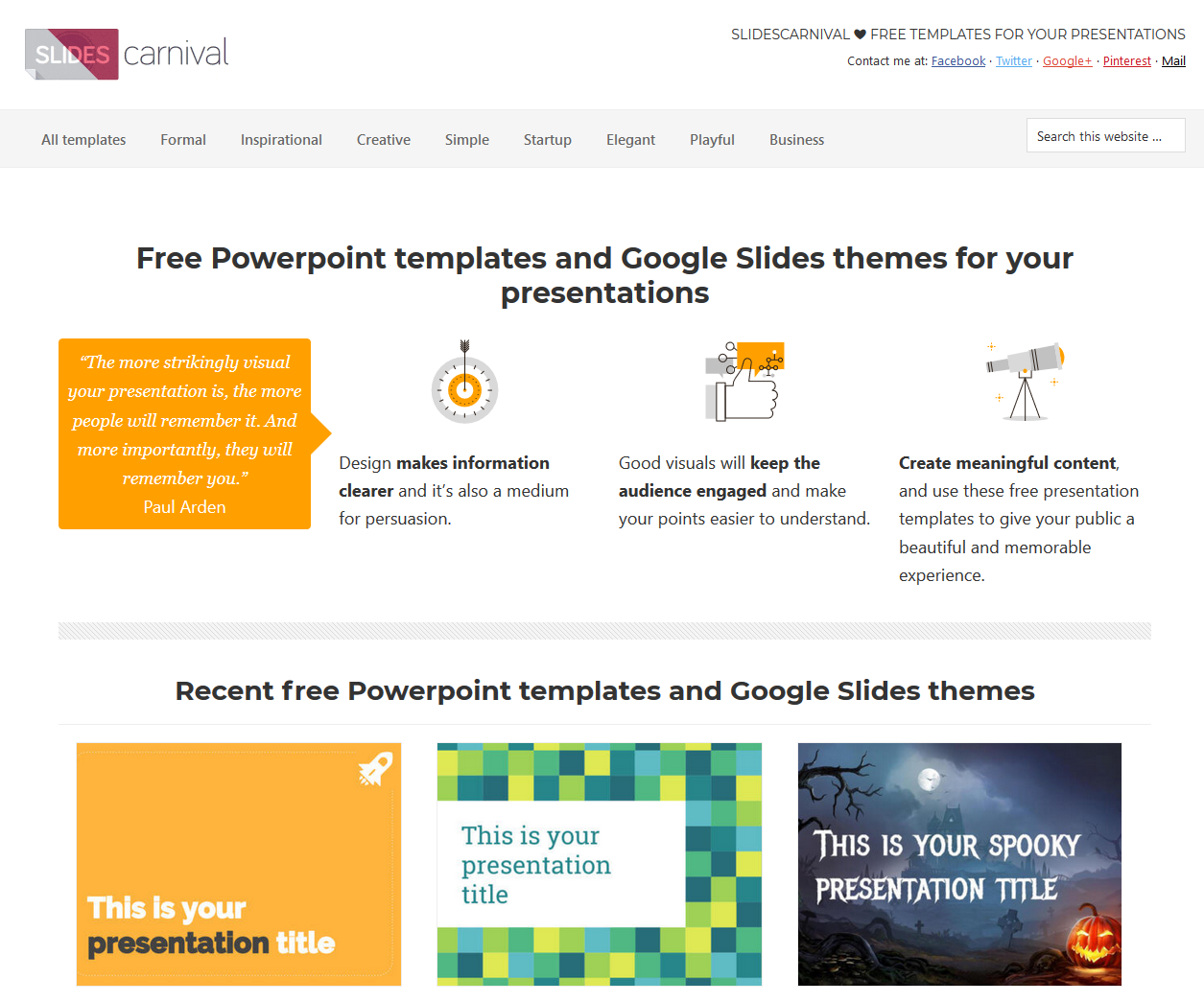 Free Google Slides and PowerPoint templates from Slides Carnival