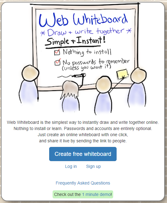 Web Whiteboard is a free collaborative whiteboard for the web