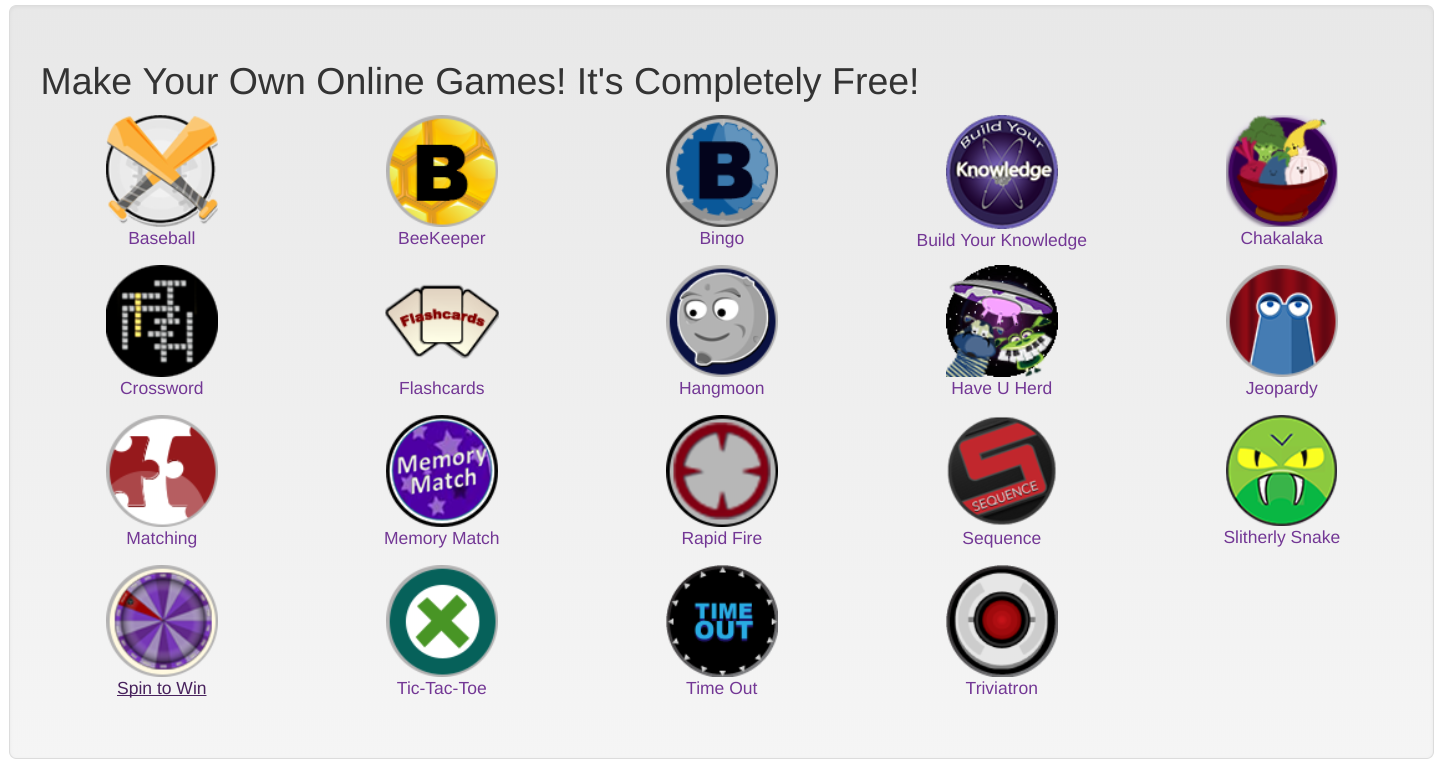 Create your own learning games online with Wisconsin’s Technical Colleges’ GameBuilder