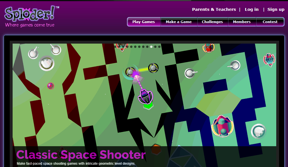 {Edtech} Sploder allows teachers and students to create video games