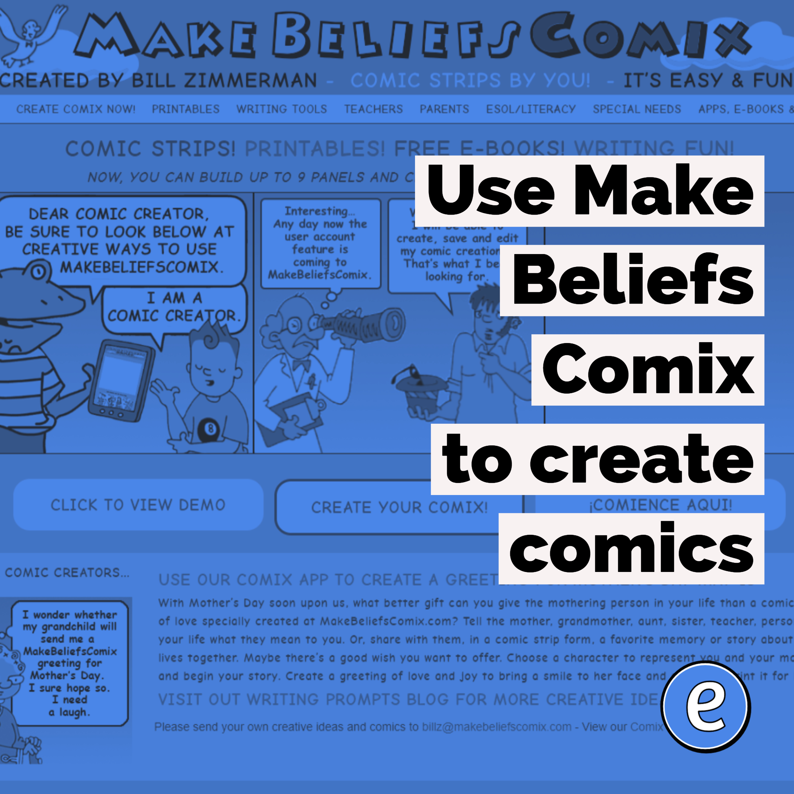 Use Make Beliefs Comix to create comics