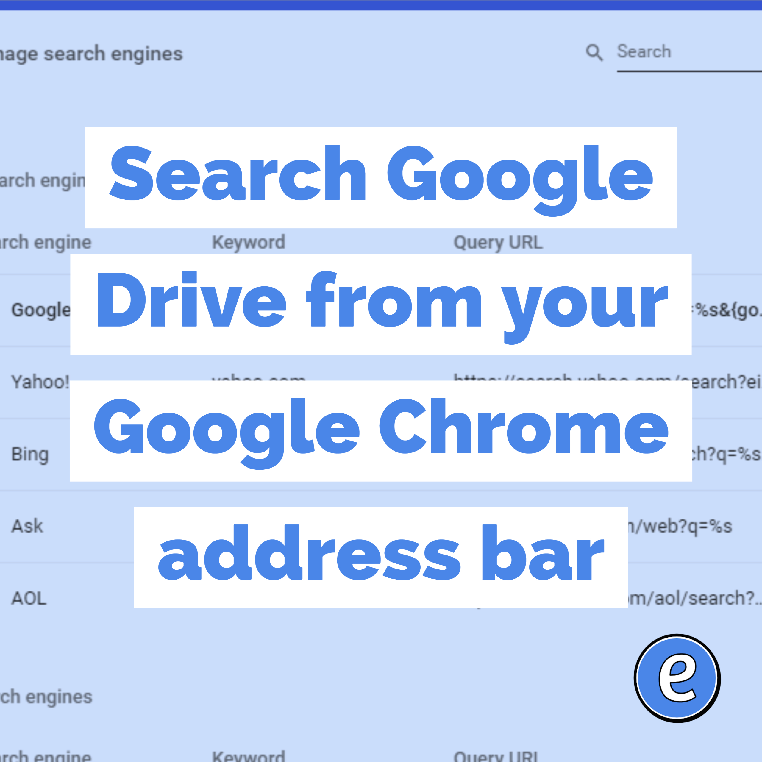 Search Google Drive from your Google Chrome address bar
