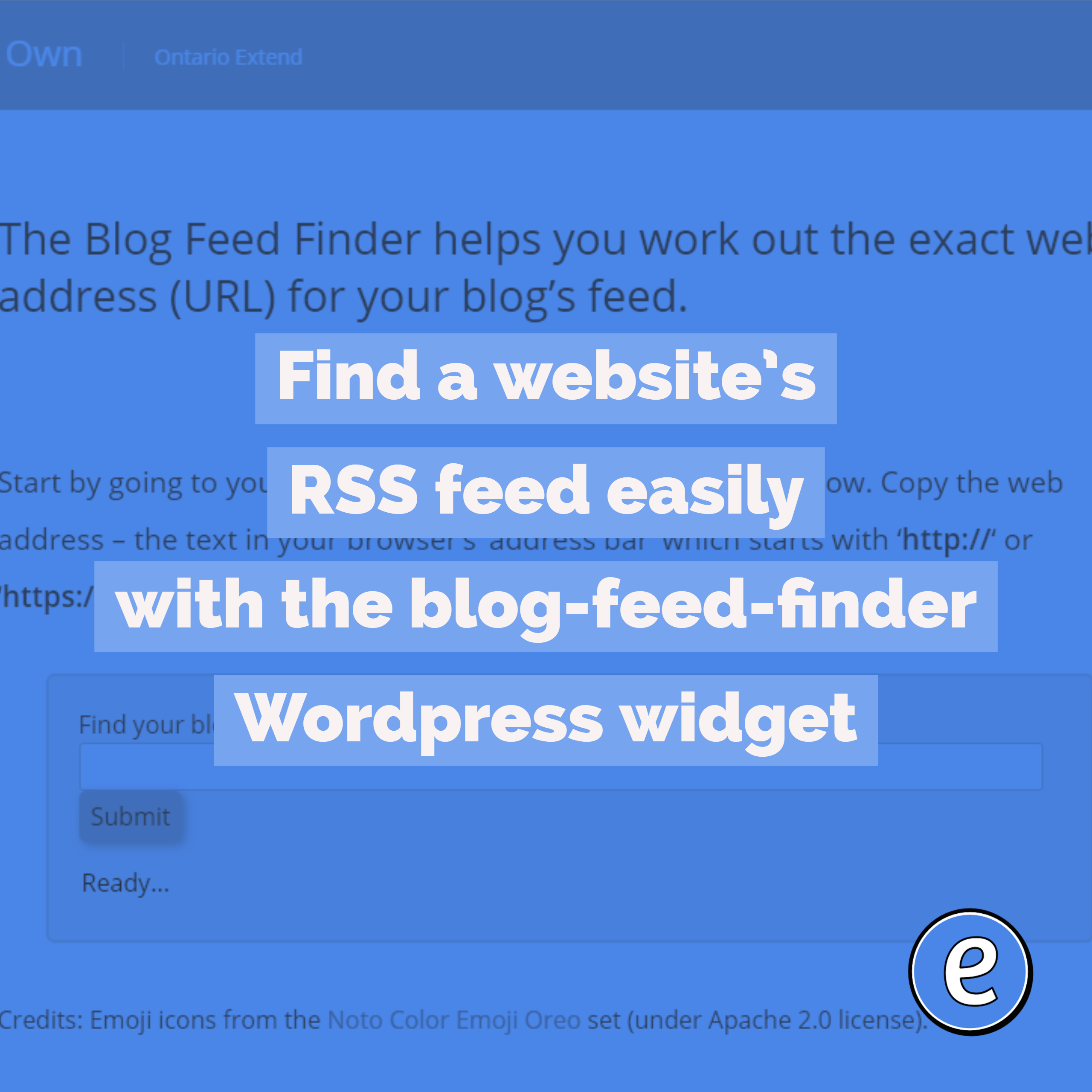 Find a website’s RSS feed easily with the blog-feed-finder WordPress widget