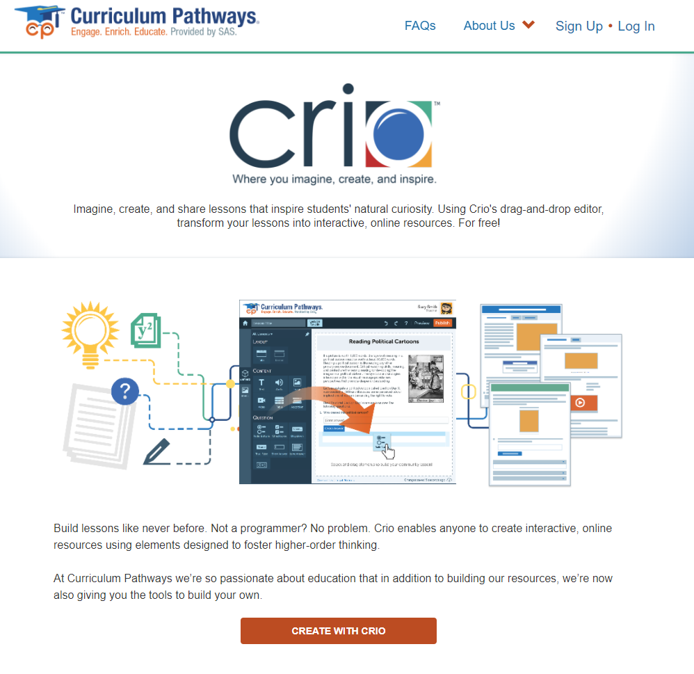 Create multimedia lessons with Curriculum Pathways’ Crio – Eduk8me