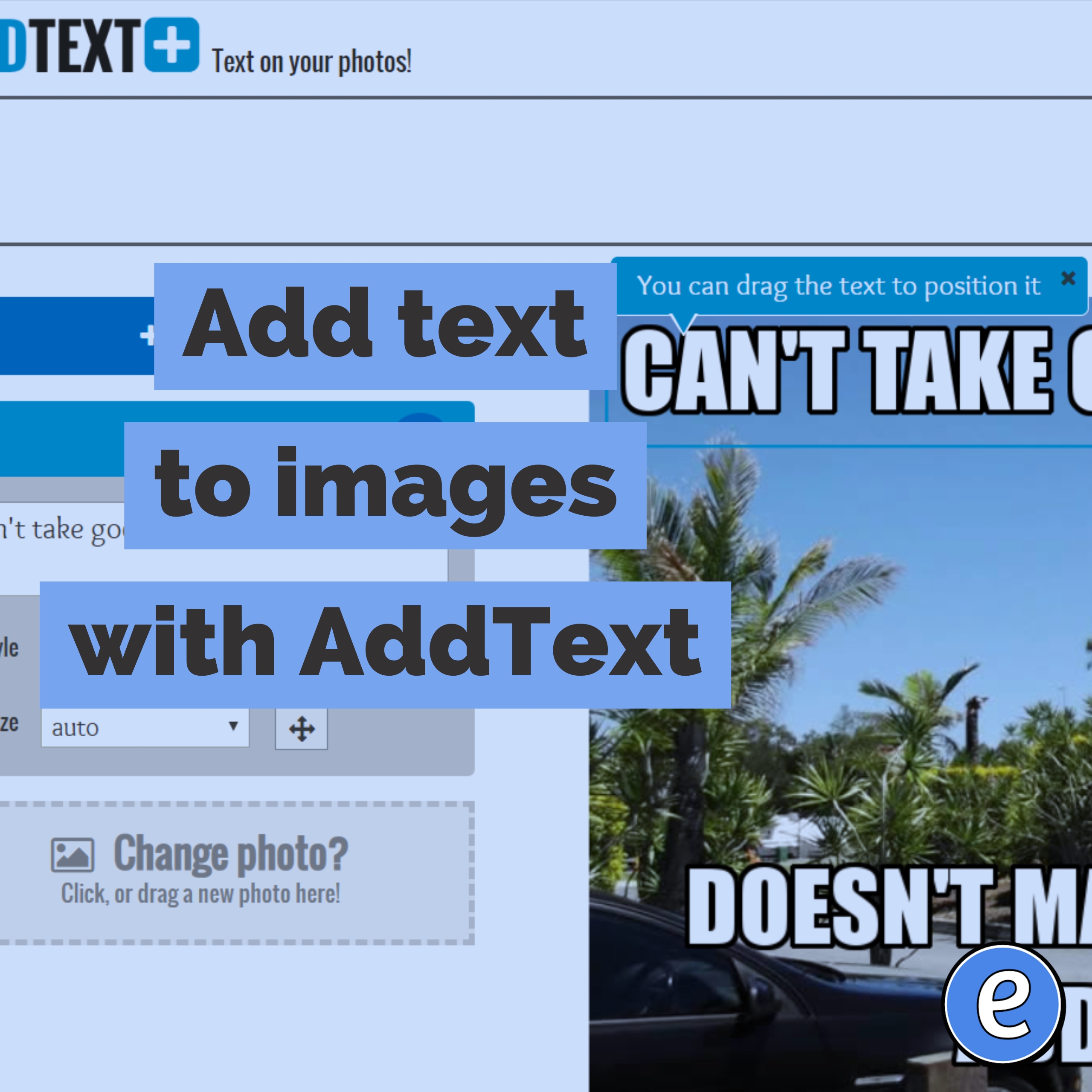 Add text to images with AddText