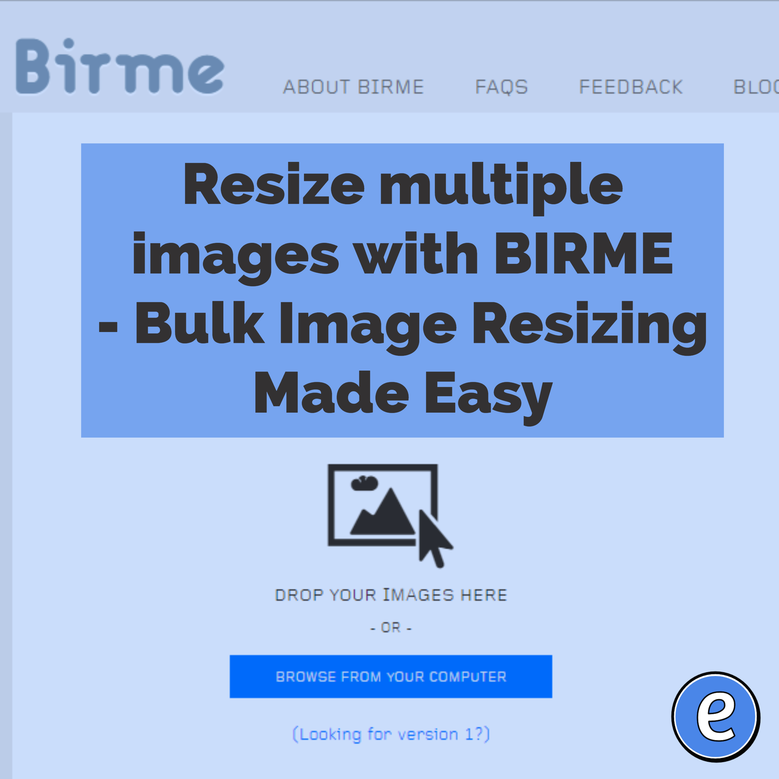 Resize multiple images with BIRME – Bulk Image Resizing Made Easy