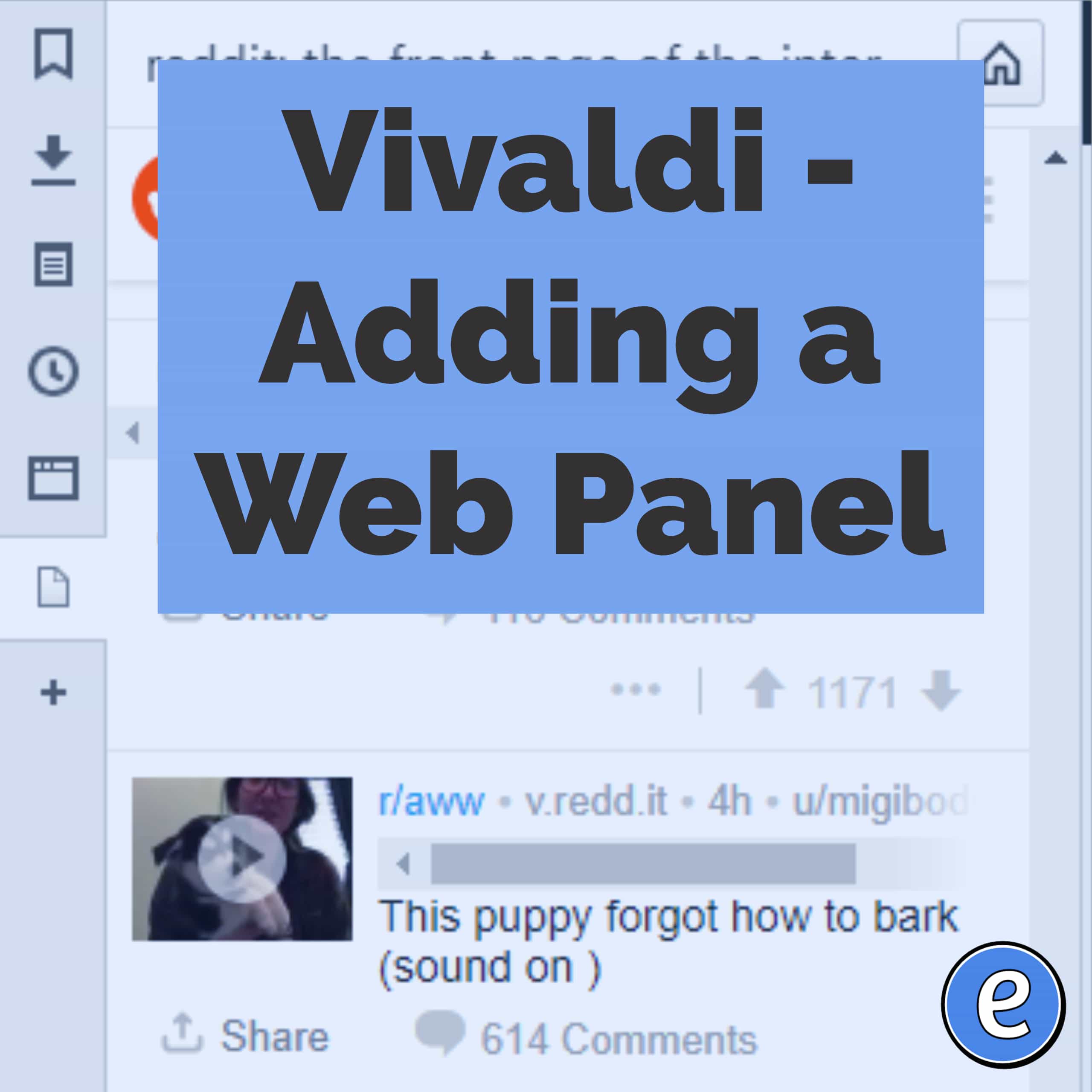 Vivaldi – Adding a Web Panel