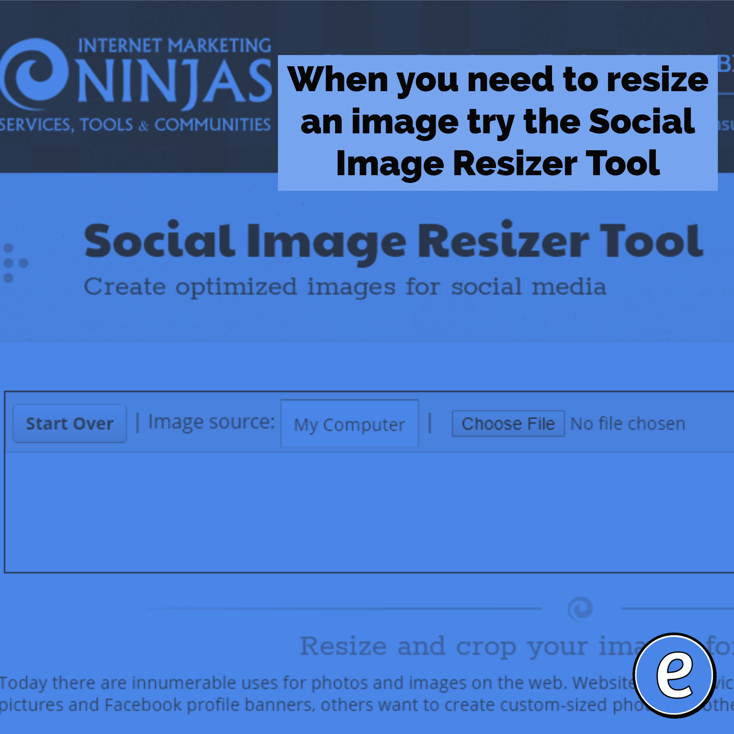 When you need to resize an image try the Social Image Resizer Tool