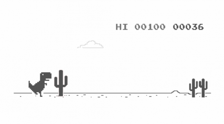 Dino T-rex game high score ▻ 1803 - my new record jumping Dinosaur by  Google Chrome 