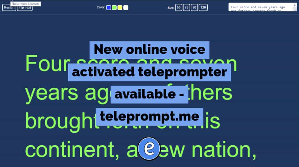 New online voice activated teleprompter available – teleprompt.me