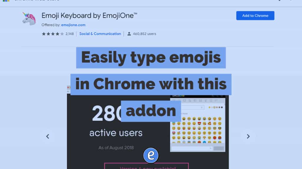 Easily type emojis in Chrome with this addon