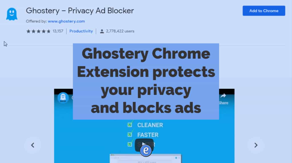Ghostery Chrome Extension protects your privacy and blocks ads