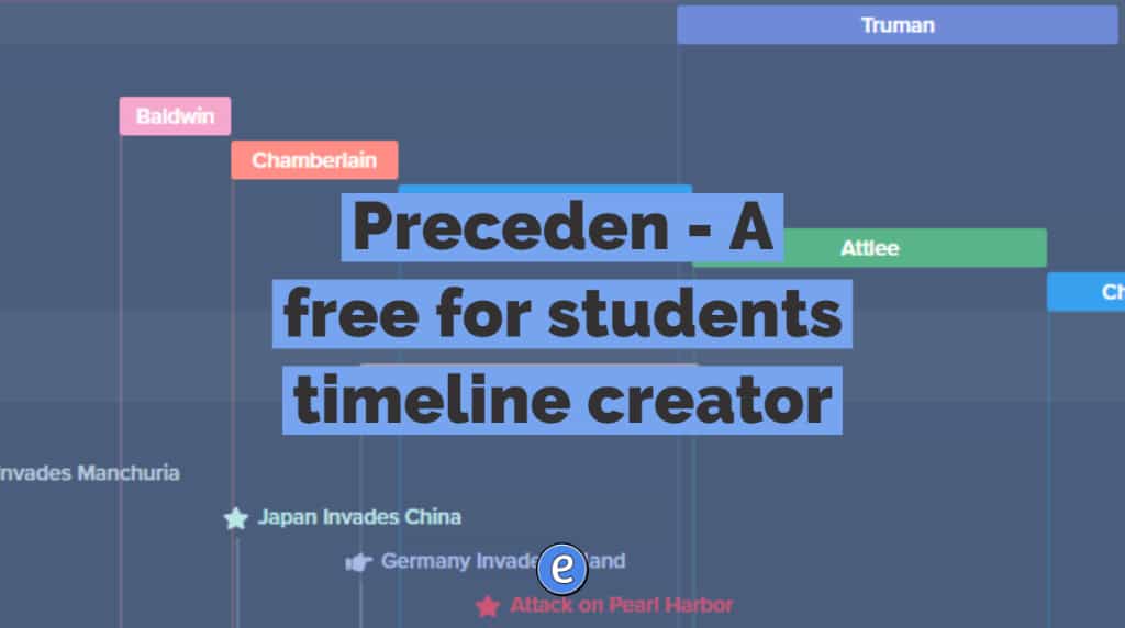 Preceden – A free for students timeline creator